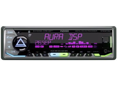 AURA автомагнитола INDIGO-878DSP MKII процессор, 4 RCA, 4х51 Вт.