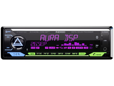 AURA автомагнитола INDIGO-879DSP MKII Hi-POWER процессор, 4 RCA, 4х61 Вт.